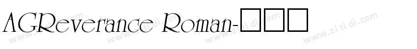 AGReverance Roman字体转换